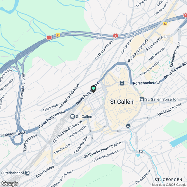2 ZI-WOHNUNG IN ST. GALLEN, MÖBLIERT, TEMPORÄR - Karte