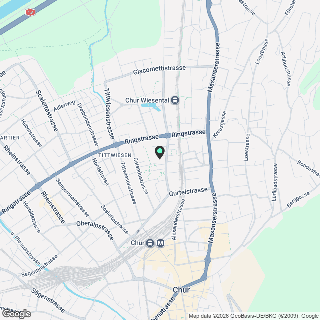 2.5 Zimmer EG Wohnung Chur Wiesental - Karte