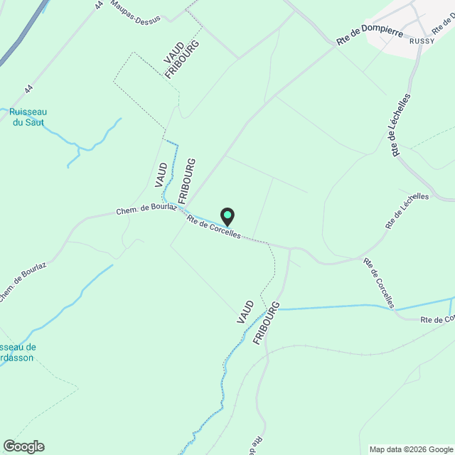 3 villas contiguës 5.5 pces avec jardin privatif à Dompierre / FR - Karte