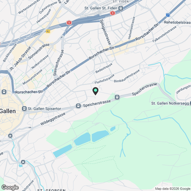 moderne Singlewohnung in St. Gallen - Karte