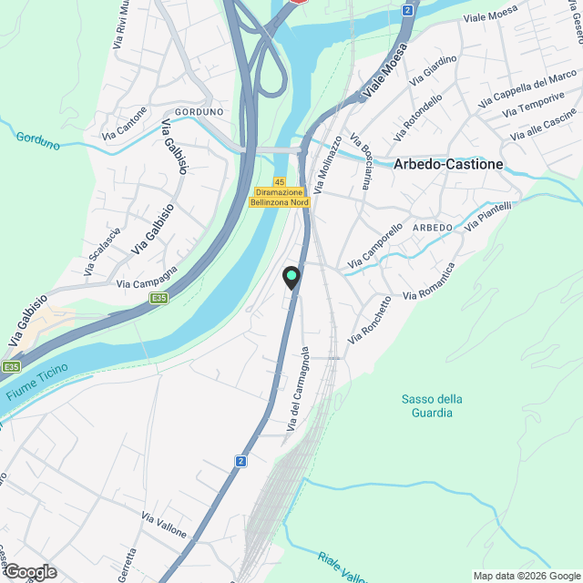Moderno appartamento (n. 6) di 2.5 locali a Bellinzona - Karte