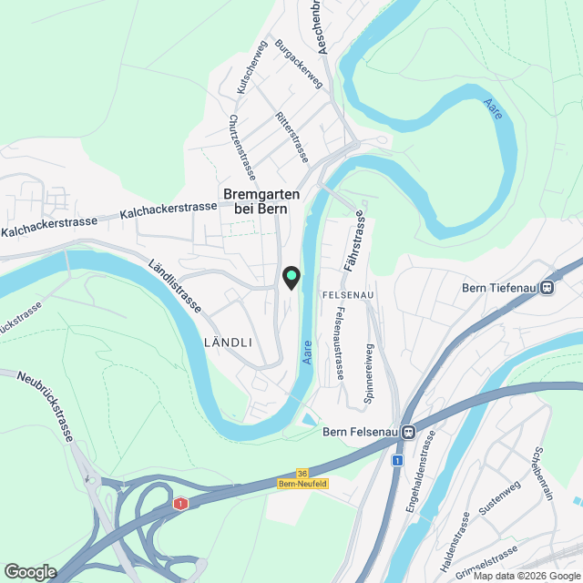Wohnen wie in den Ferien - und in 12 Minuten in Bern. Erstvermietung direkt an der Aare. - Karte