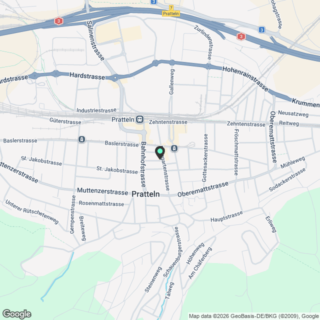 Moderne & helle 3.5-Zimmer-Wohnung in Pratteln  90 m² - Karte