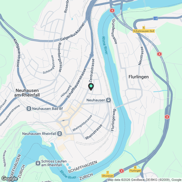 1½ ZI-WOHNUNG IN NEUHAUSEN AM RHEINFALL (SH), MÖBLIERT, TEMPORÄR - Karte