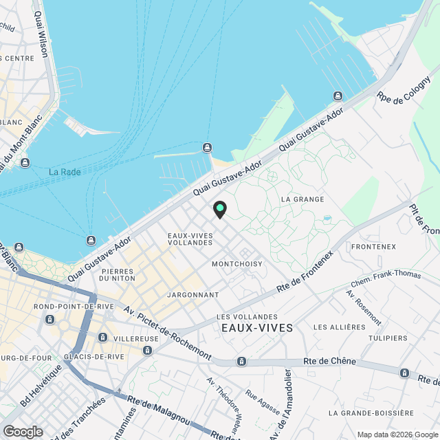 Bel appartement rénové de 1.5 pièces au calme dans les Eaux-Vives - Karte