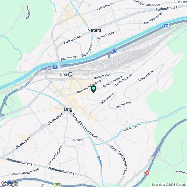 Wohnparadies über den Dächern von Brig - Karte