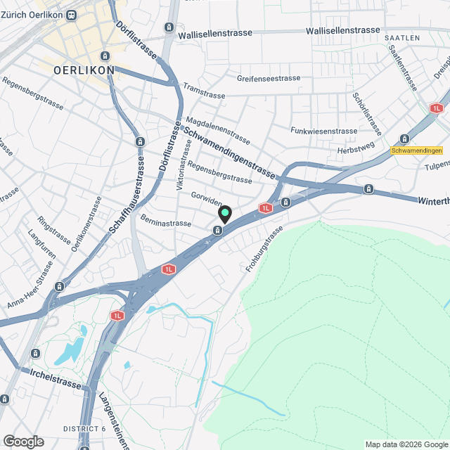 Neubau direkt bei der Tramhaltestelle Tierspital - Karte