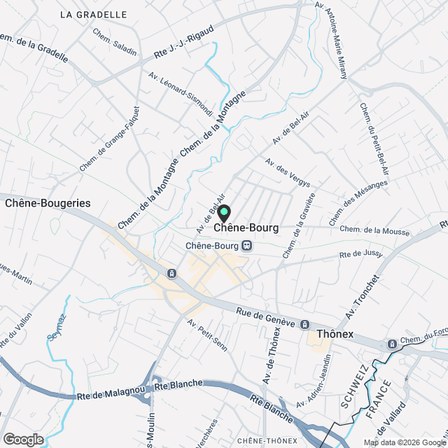 Appartement de 2024, 3 pièces à Chêne-Bourg de 54 m² - Karte