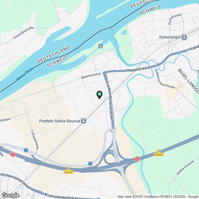 Attraktive 5.5 Familienwohnung im 2. OG / DG in Pratteln - Karte