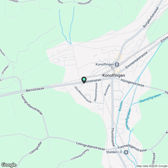 Zwei hochwertige 4.5-Zimmer-Neubau-Attikawohnungen mit grossen Terrassen in Konolfingen - Karte