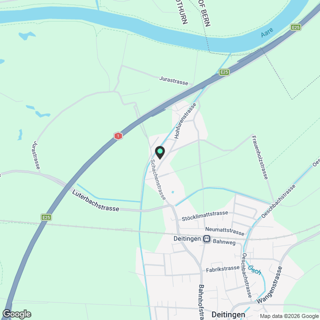 3.5-Zimmerattikawohnung mit Terrasse in Deitingen - Karte