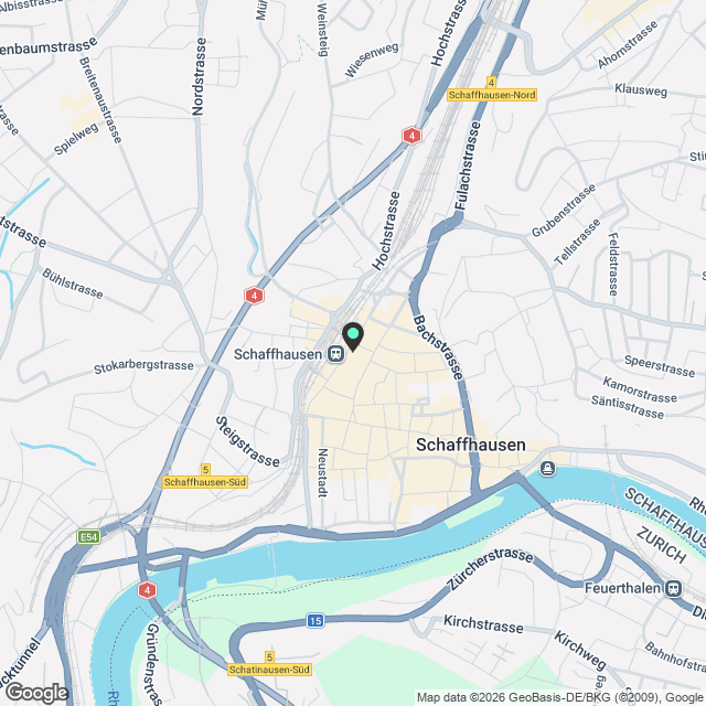 Stylish Pop-room in Schaffhausen - no kitchen - Karte