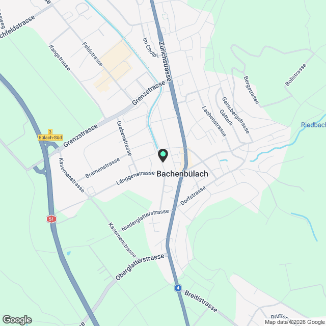 3.0 Zimmerwohnung in Bachenbülach - Karte