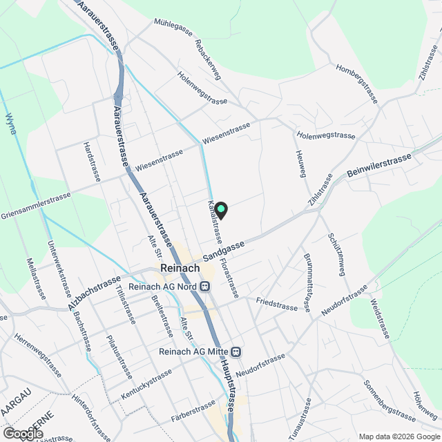 2.5 Zimmerwohnung in Reinach AG - Karte