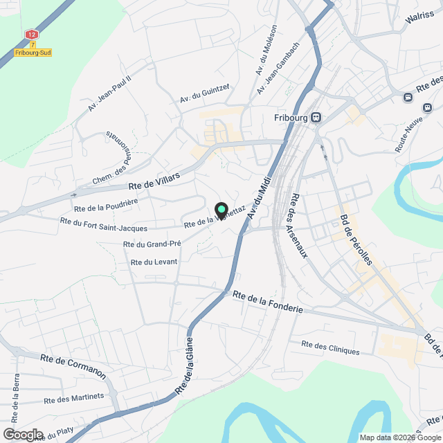 3.5 pièces de standing à 5 minutes à pied de la gare de Fribourg - Karte