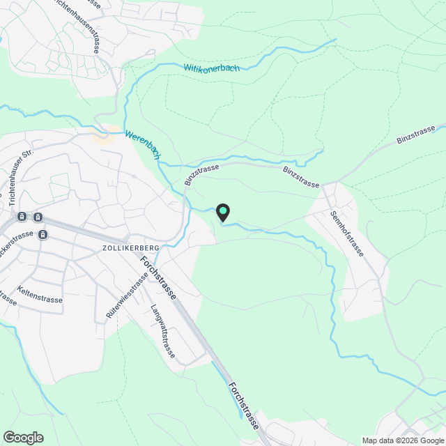 Neubau Gartenwohnung direkt am Waldrand in Zollikerberg - Karte