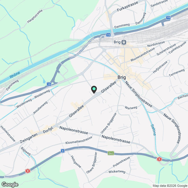 **Moderne 4.5-Zimmer-Wohnung an zentraler Lage in Brig-Glis** - Karte