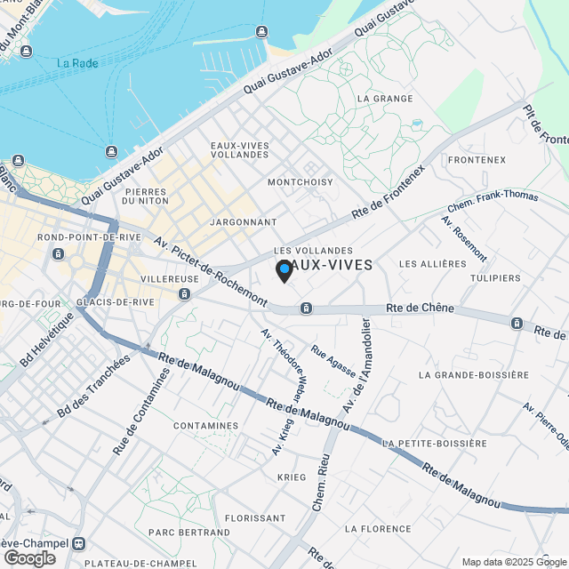 LA LAC TOWER : nouvelle promotion immobilière de 18 appartements à vendre au Eaux-Vives - Karte