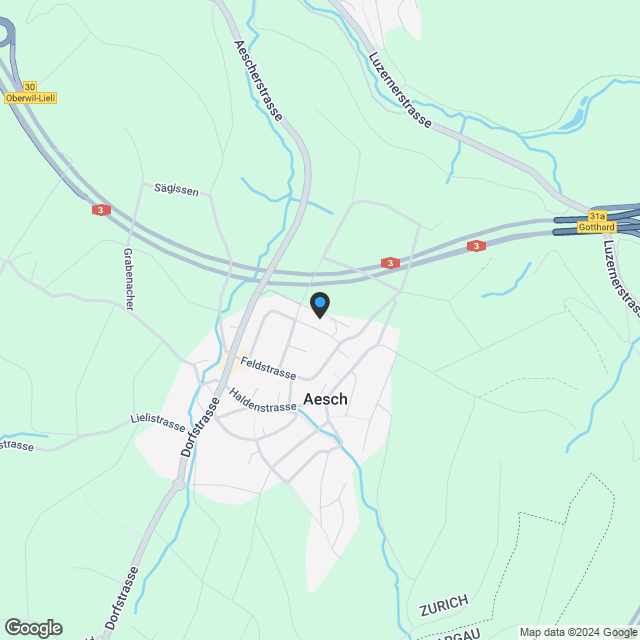 Wohnen mit Uetliberg-Blick in Aesch ZH - Karte