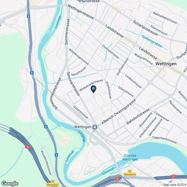 «Siedlungsweg» Wettingen – Maximale Lebensqualität - Karte