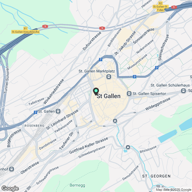 Stilvoll wohnen in der Altstadt St. Gallen - Karte