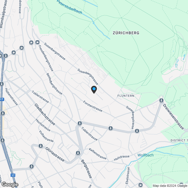 Susenberg Park - Der Zürichberg ruft - Karte