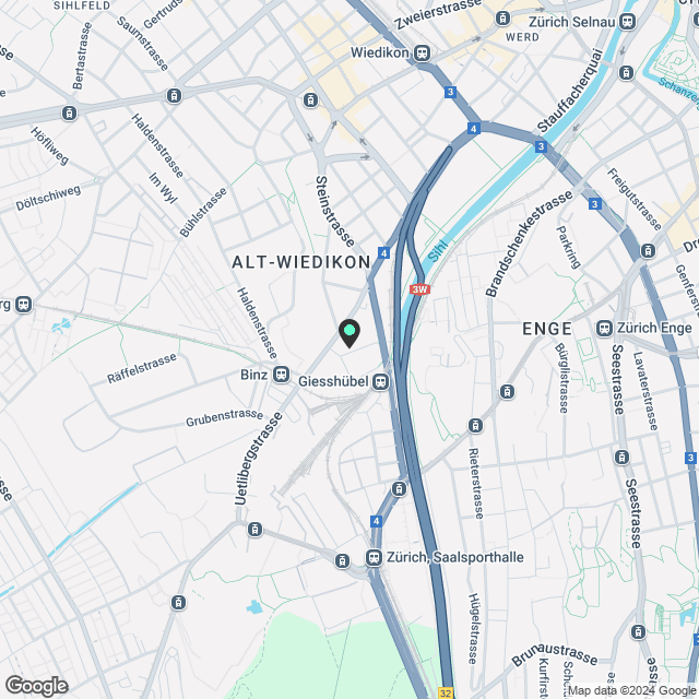 2.5-Zimmerwohnung in Alt-Wiedikon - Karte