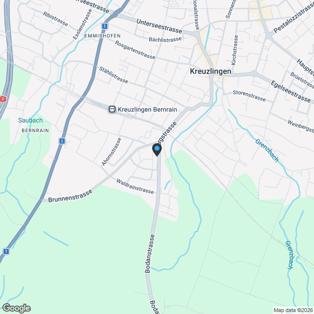 Friedbergweg – Neubauprojekt in Kreuzlingen - Karte