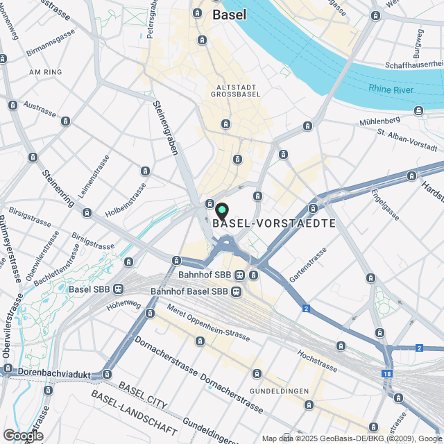 Erstvermietung von 105 Wohnungen Basel - Karte