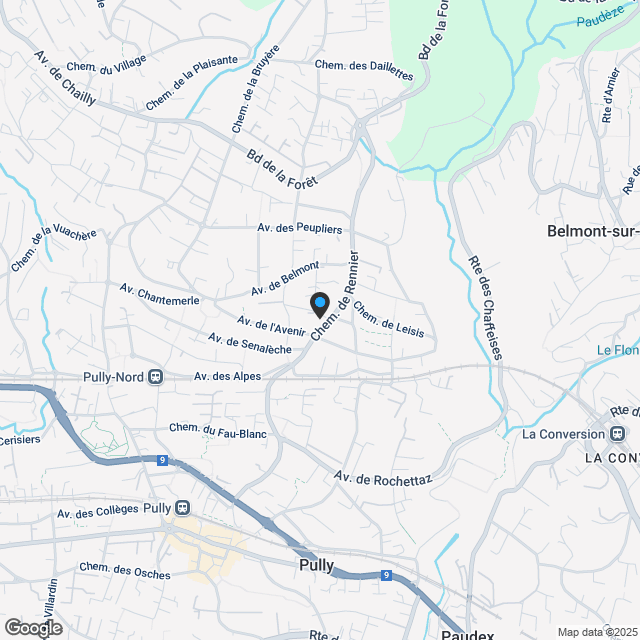 Appartments de 3.5 en attique avec vue lac - Pully - Karte