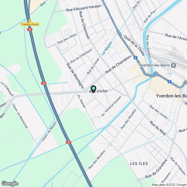 2 Zimmer-Wohnung in Yverdon les Bains mieten - Karte