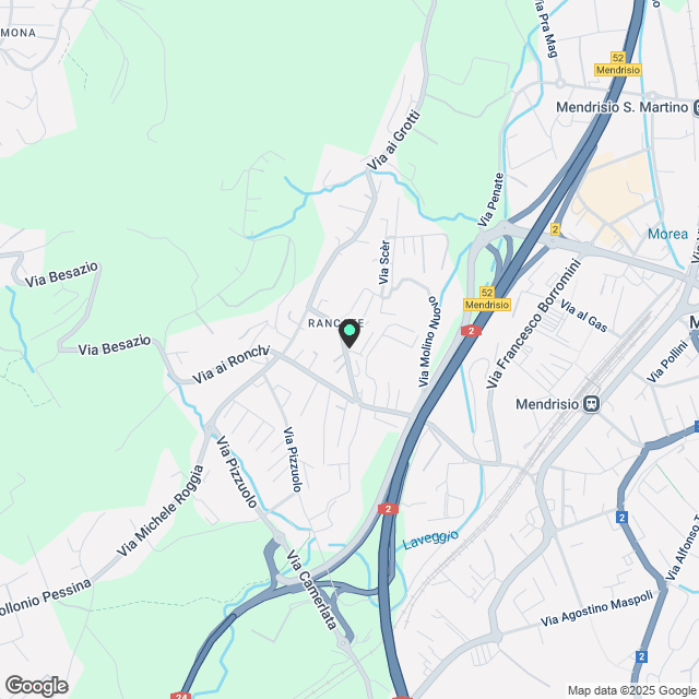 da luglio 2025 MENDRISIO RANCATE, affittasi appartamento ammobiliato 2.5 locali molto luminoso - Karte