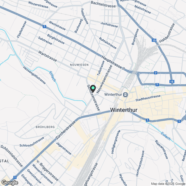 Erstvermietung Schützenstrasse Winterthur / noch zwei attraktive 2.5-Zimmerwohnungen verfügbar - Karte