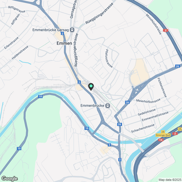 2.5-Zimmerwohnung in Emmenbrücke - Karte