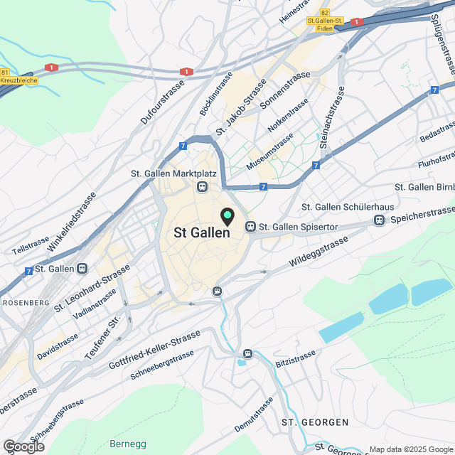 Exklusive Erstvermietung nach Sanierung in der Altstadt St. Gallen - Karte
