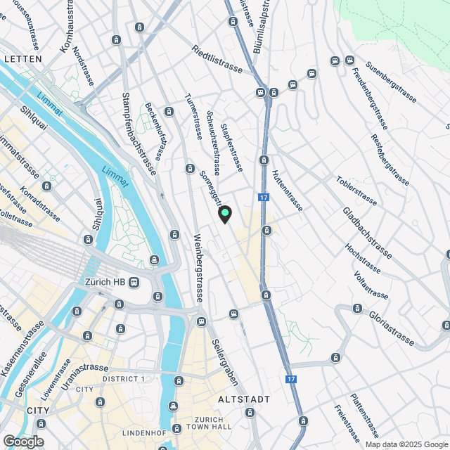 Exklusives Wohnen am Hang – Sonneggstrasse - Karte