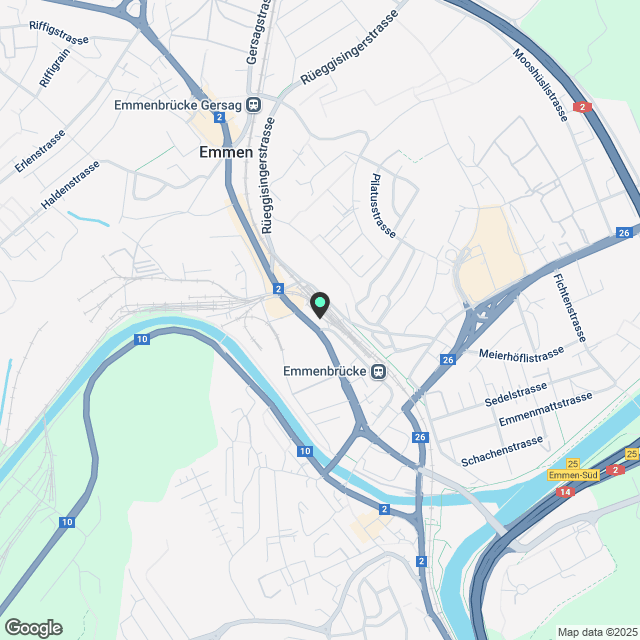 3.5-Zimmerwohnung Central Süd, Emmenbrücke - Karte