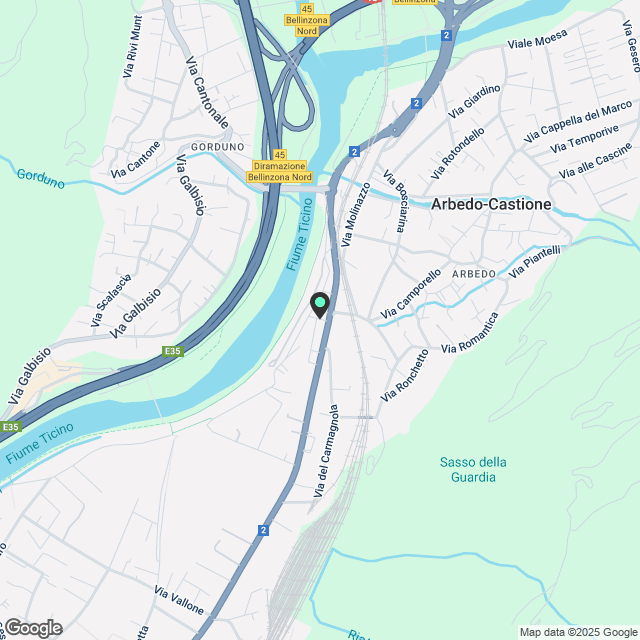 Moderno appartamento ammobiliato (n. 4) di 2.5 locali a Bellinzona - Karte