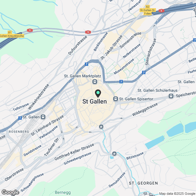 Exklusive Erstvermietung nach Sanierung in der Altstadt St. Gallen - Karte