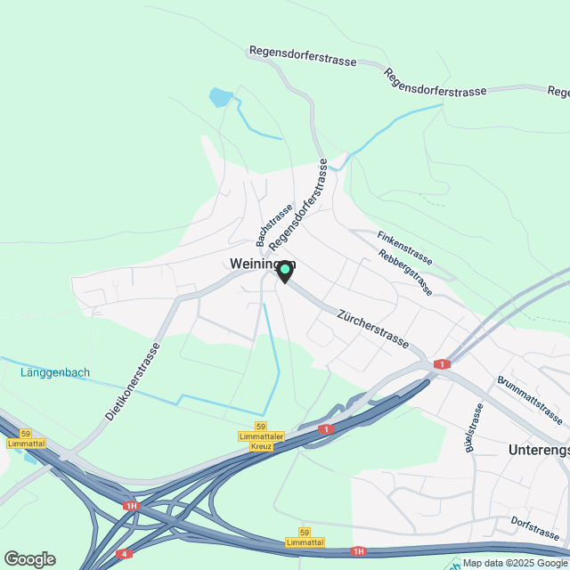3 Zimmer-Wohnung in Weiningen ZH mieten - Karte
