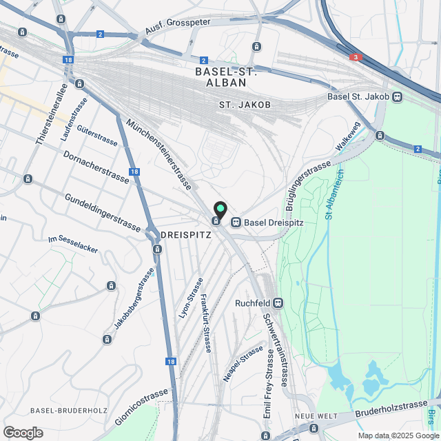 Exklusives Loft-Wohnen im Herzen des Dreispitz Basel - Karte