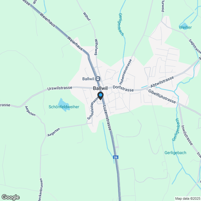 BALLBELLE, Ballwil - Zwischen Stadt und Natur - Karte