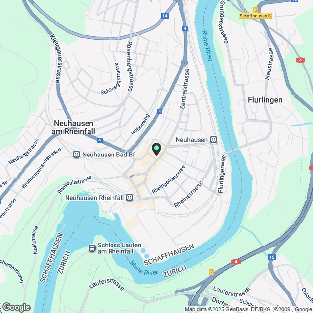 1 ½ Zimmer-Möblierte Wohnung in Neuhausen am Rheinfall mieten - Karte