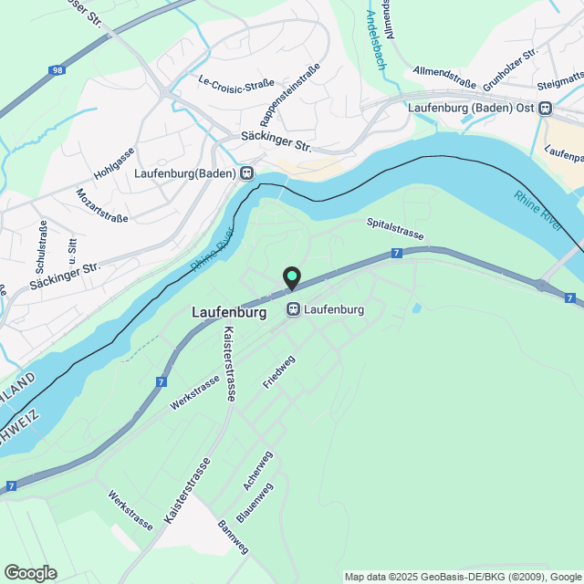 Charmante, totalsanierte 3.5-Zimmer-Wohnung in Laufenburg mit Balkon und Parkplatz - Karte