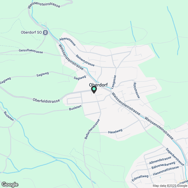 Oberdorf/SO: 6.5 Zi-Duplex-Wohnung, Gartenanteil, Bus/ÖV - Karte