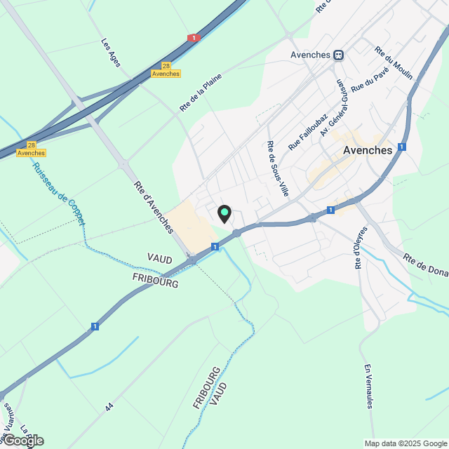 Moderne 3.5-Zimmerwohnung Au Milavy in Avenches - Karte
