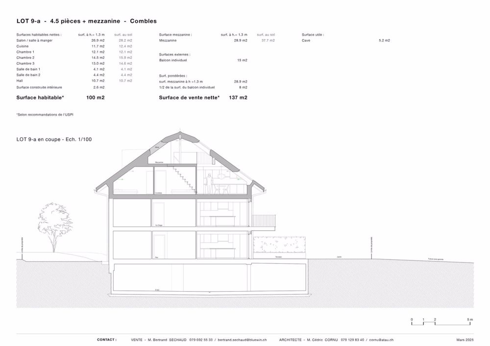 Magnifique appartement aux COMBLES avec MEZZANINE et Grand balcon - Lot 9 - Bild 7