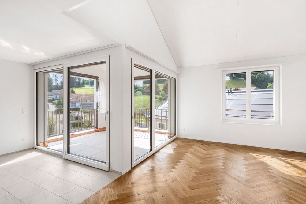 Maisonette-Dach-Wohnung mit Galerie im Erstbezug - Wohnzimmer