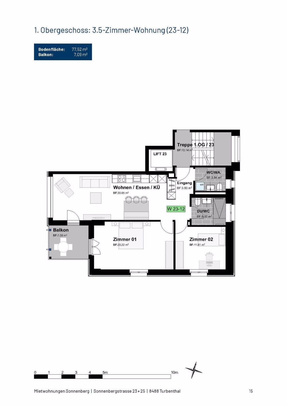 moderne 3.5-Zimmer-Wohnung in Turbenthal - Bild 13