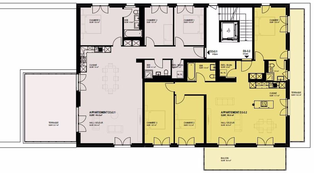 Moderne ! Appartement de 4.5 pièces avec balcon et terrasse ! - Bild 6